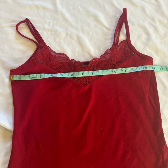 White House Black Market Red Lace Camisole - Picture 2 of 6